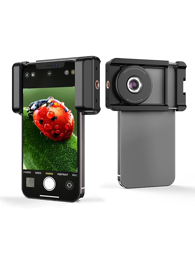 erorex Phone Macro Lens 100X Microscope For Android Iphone Micro Camera With Led Light Cpl Handheld Pocket Compatible With Smartphone Accessories Macro Focus Glass Fits For Almost All Phone - Image 1