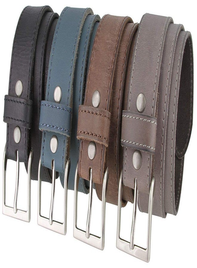 بيلتس.كوم حزام جينز كاجوال مصنوع في إيطاليا من الجلد الطبيعي الكامل (مقاس 32، بني) - Image 3