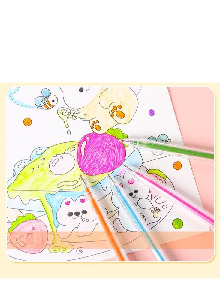 18 Pieces of Children's Color Glitter Gel Pens For Drawing, Doodle Notes and DIY Decoration - Image 4