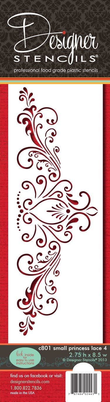 Designer Stencils Small Princess Lace 4 Stencil by Designer Stencils - Image 2