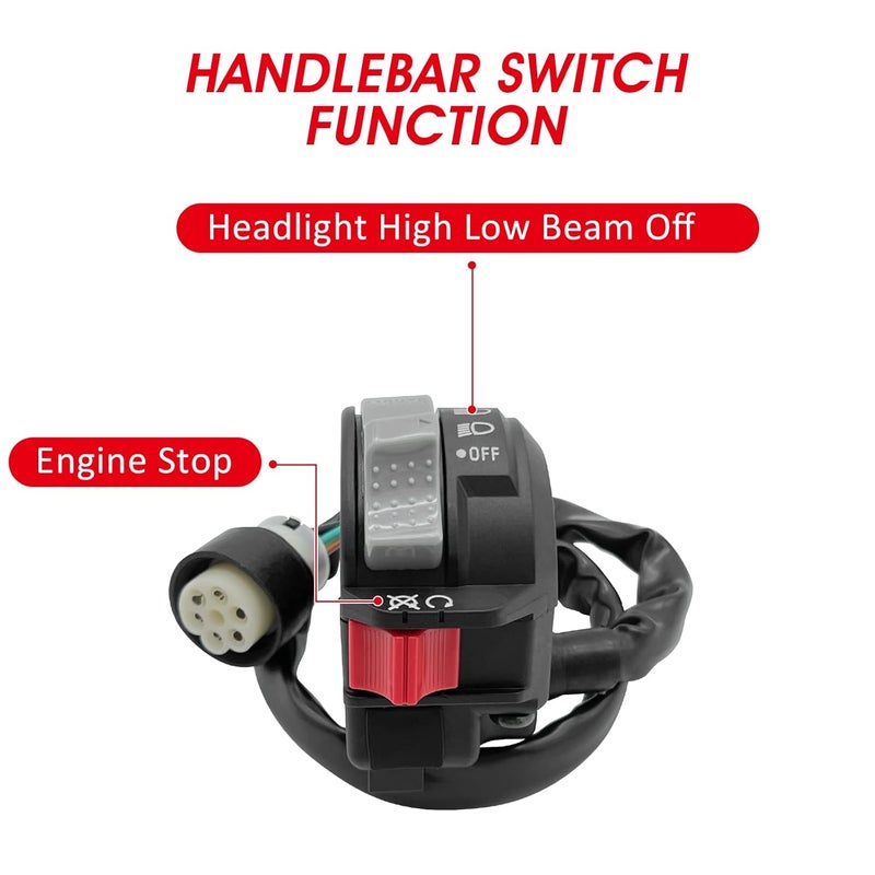 JAVIK Control Switch Stop Kill Off Headlight Light for Yamaha Banshee 350 YFZ350 (1987-1994) - Image 3