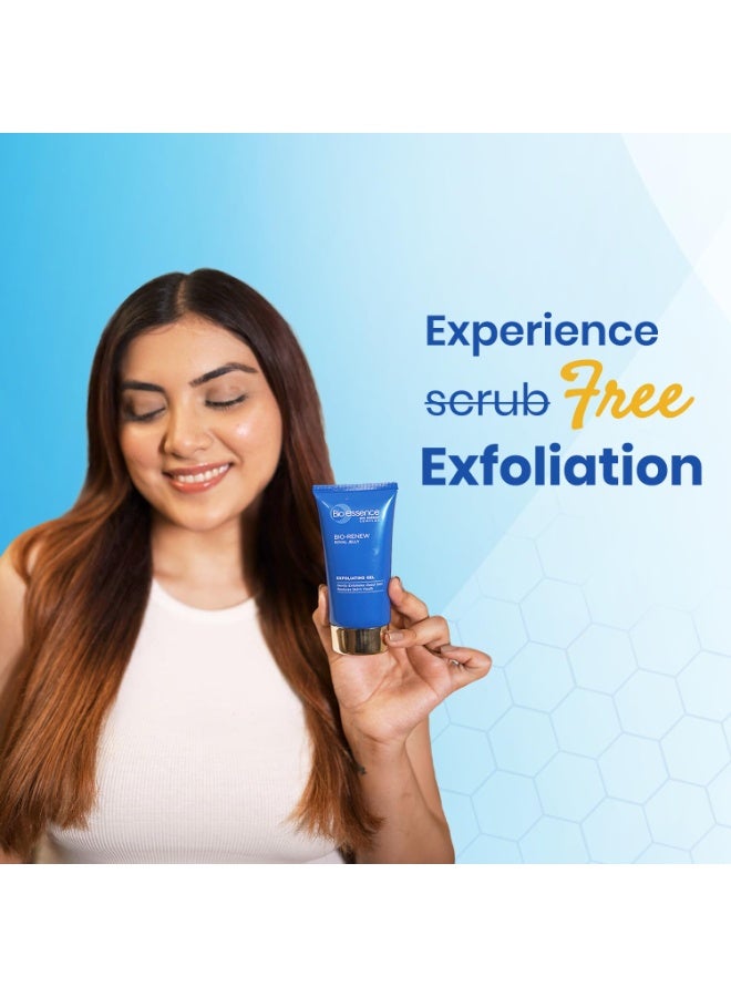 Bio Essence جل تقشير بيولوجي من بيو-إيسنس مع غذاء ملكات النحل | جل منظف لتقشير بدون فرك | غذاء ملكات النحل | يعزز امتصاص البشرة للكريمات والسيروم والزيوت | يزيل خلايا الجلد الميتة | يضيء البشرة | يرطب للحصول على بشرة متألقة | لا يسبب جفافًا لطيفًا | 60غ - Image 3