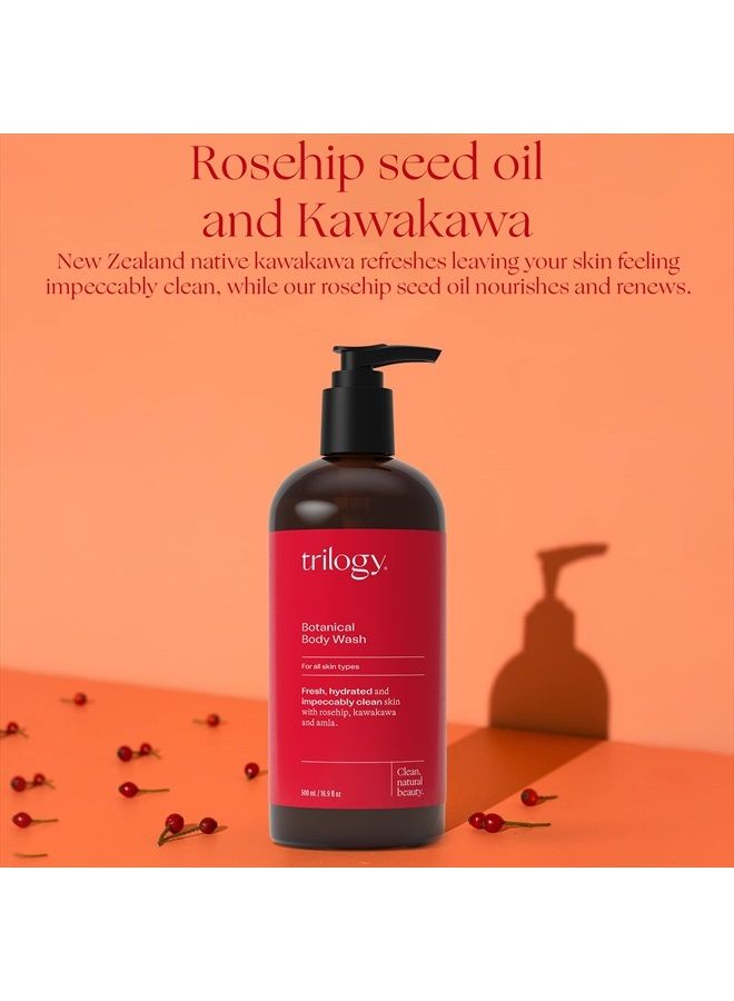 Trilogy Botanical Body Wash, For All Skin Types - Fresh, Hydrated & Impeccably Clean Skin with Rosehip, Kawakawa & Amla, 16.9 Fl Oz - Image 4