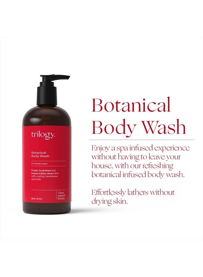 Trilogy Botanical Body Wash, For All Skin Types - Fresh, Hydrated & Impeccably Clean Skin with Rosehip, Kawakawa & Amla, 16.9 Fl Oz - Image 3
