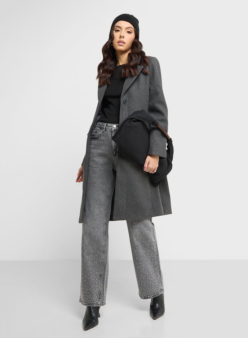 فيرو مودا معطف طويل مفصل بربطة - Image 4