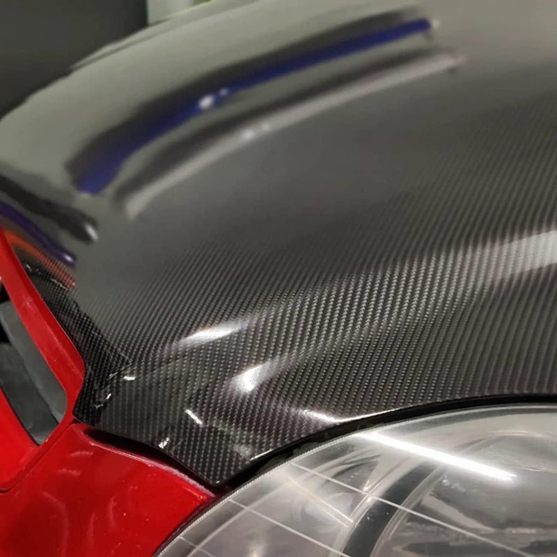 Lzlrun 6D High Gloss Black Carbon Fiber Vinyl Wrap Roll With Air Release - Outdoor Rated For Automotive Use - 1Ft X 5Ft - Image 3