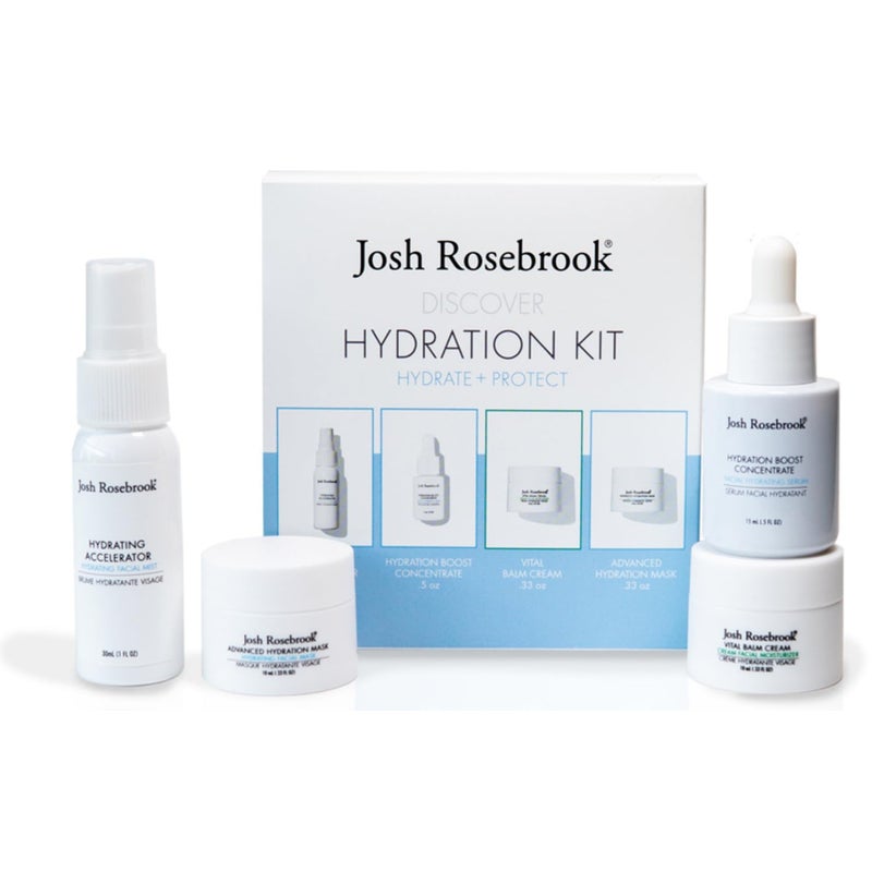 Josh Rosebrook Hydration Kit  Hydrate  Protect  Hydrating Accelerator 30mL Hydration Boost Concentrate 15mL Vital Balm Cream 10mL Advanced Hydration Mask 10mL  Travel Size Skin Care Set