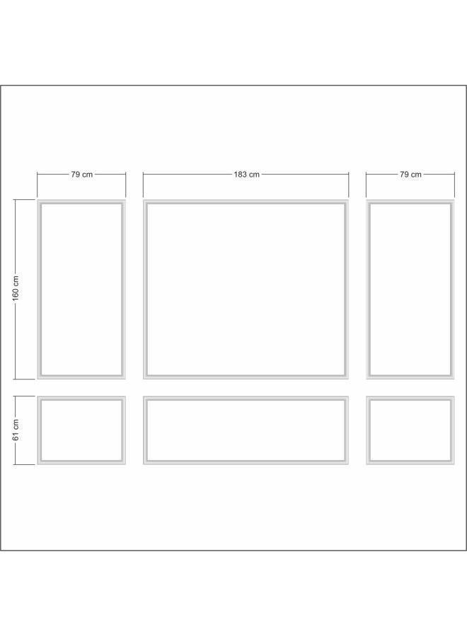 Birdeco Peel and Stick Ready to Assemble Wall molding Piece kit, All Edges precut, Factory Primed Wall molding Pieces to Make 3 top 3 Bottom Frames P-25-P - Image 4