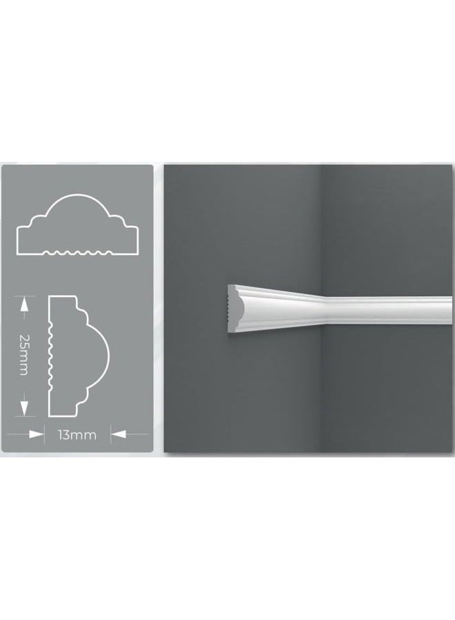 Birdeco Peel and Stick Ready to Assemble Wall molding Piece kit, All Edges precut, Factory Primed Wall molding Pieces to Make 3 top 3 Bottom Frames P-25-P - Image 3