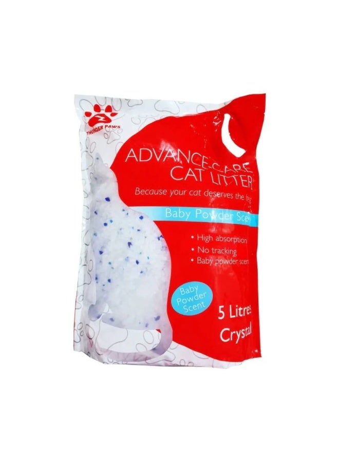 Thunder Paws Advance Care Baby Powder Crystal Cat Litter 5L