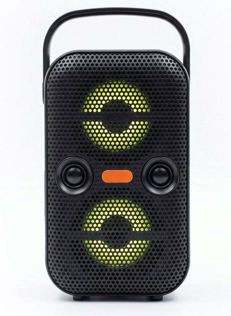 مكبر صوت JL-325 متعدد الوسائط بتقنية بلوتوث مع مضخم صوت جهوري وراديو FM ومدخل ميكروفون، نظام صوت جهير قوي، مكبر صوت لاسلكي للموسيقى والكاريوكي والحفلات والترفيه المنزلي - Image 5