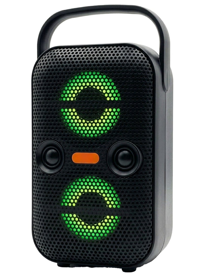 مكبر صوت JL-325 متعدد الوسائط بتقنية بلوتوث مع مضخم صوت جهوري وراديو FM ومدخل ميكروفون، نظام صوت جهير قوي، مكبر صوت لاسلكي للموسيقى والكاريوكي والحفلات والترفيه المنزلي - Image 3