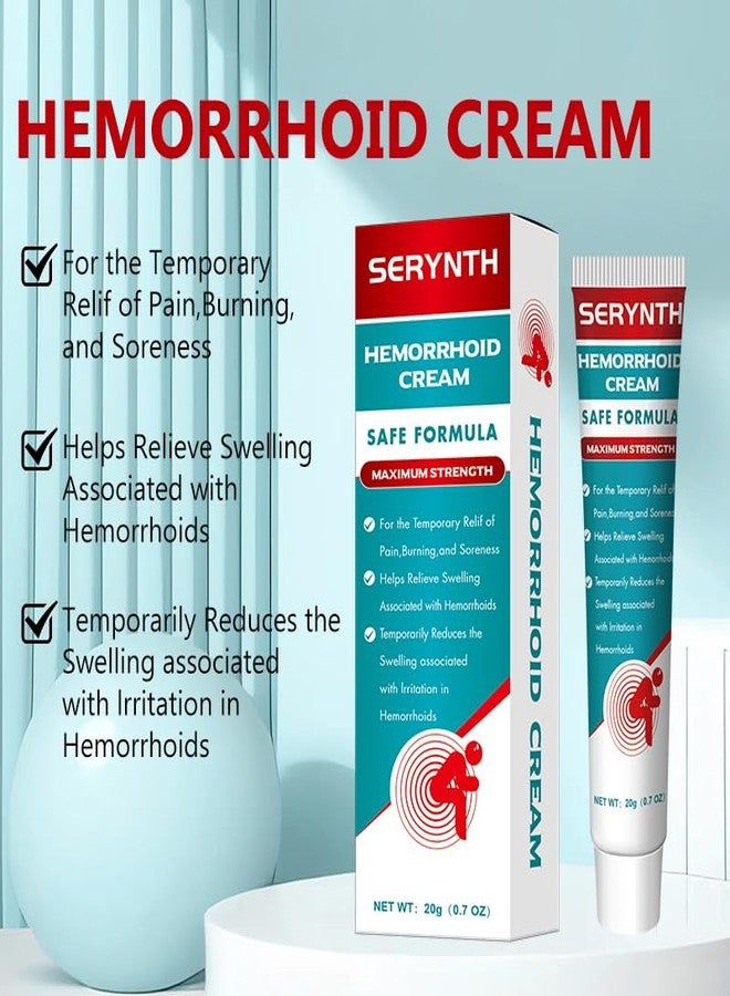 SERYNTH Hemorrhoid and Anal Fissure Ointment, Hemorrhoid Treatment, Fast Relief from Swelling, Pain, Itching, Burning (20g - Image 2