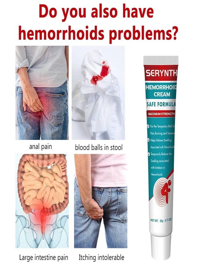 SERYNTH Hemorrhoid and Anal Fissure Ointment, Hemorrhoid Treatment, Fast Relief from Swelling, Pain, Itching, Burning (20g - Image 5