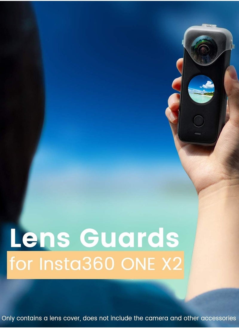 Generic - Lens Guards for Insta360 ONE X2, Transparent Protective Case for Insta 360 ONE X2 Panoramic Action Camera Accessory, Accessories for Insta 360 ONE X2 - Image 1