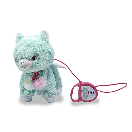 Cuddle Barn Enchanted Pets Luna 9 Llama Animated Stuffed Animal Plush Toy for Girls Boys Walking Llama Wags Tail and Walks to Leash Activation - Image 1