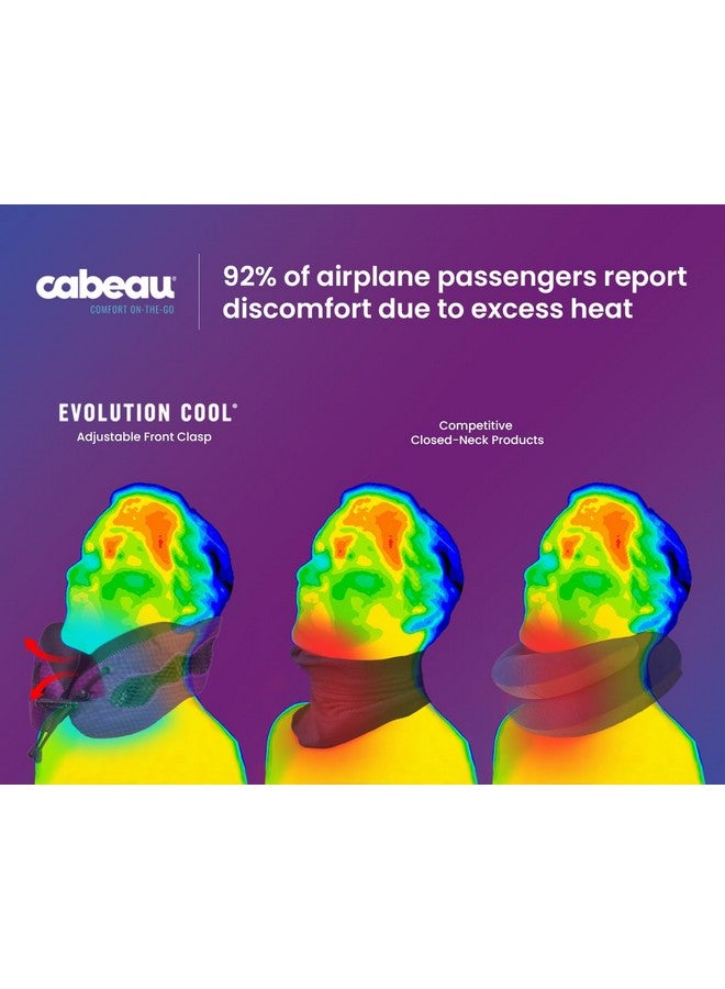 Cabeau Cabeau Long Haul Flight Cooling Travel Neck Pillow - Evolution Cool - Supportive Memory Foam with Airflow Vents - Compact with Carrying Case (Red)  - Image 2