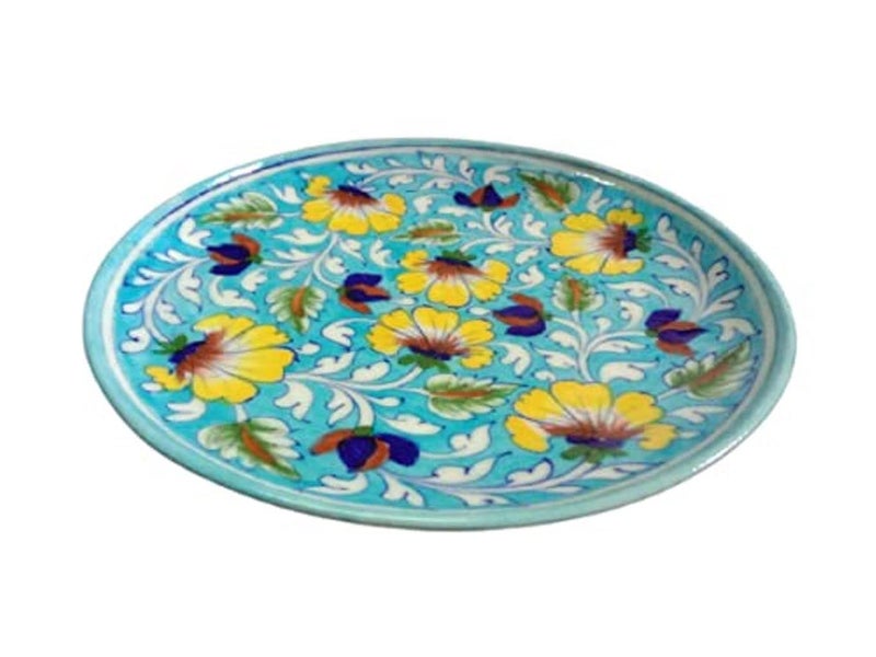 CRAFT PARK Jaipur Blue Pottery Home Decor Wall HangingTable Decor Handmade PlateServing Plate 25 cm x 25 cm x 3 cmCFPP21 - Image 3