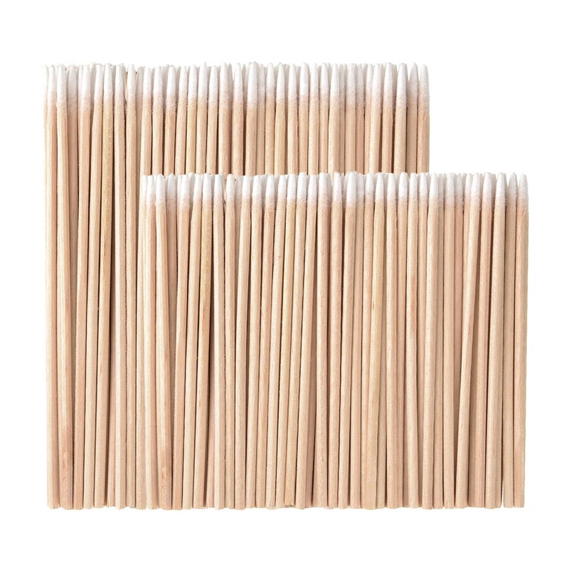 Whaline 400 Pieces Microblading Cotton Swab Tattoo Permanent Supplies Cotton Swabs Makeup Cosmetic Applicator Sticks, 2 Size - Image 1