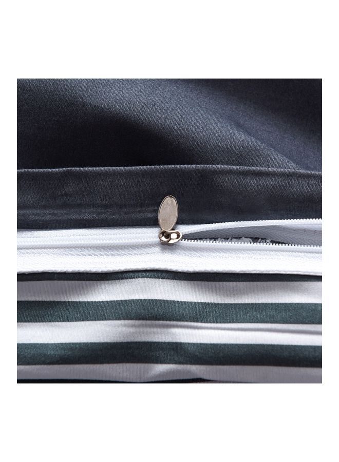 نيبمينينت طقم غطاء لحاف مطبّع مكون من 3 قطع مزيج المواد أسود/ أبيض Single - Image 4