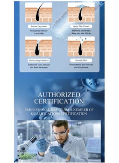Fair King Hair removal cream for armpit hair removal, leg hair, special for sensitive skin, soothing and repairing underarms, hair removal without leaving traces per bottle 40g  - Image 3