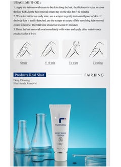 Fair King Hair removal cream for armpit hair removal, leg hair, special for sensitive skin, soothing and repairing underarms, hair removal without leaving traces per bottle 40g  - Image 4