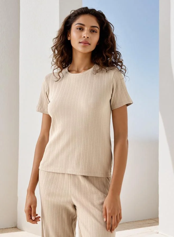 سبلاش فيڤ تيشيرت بياقة دائرية مضلع