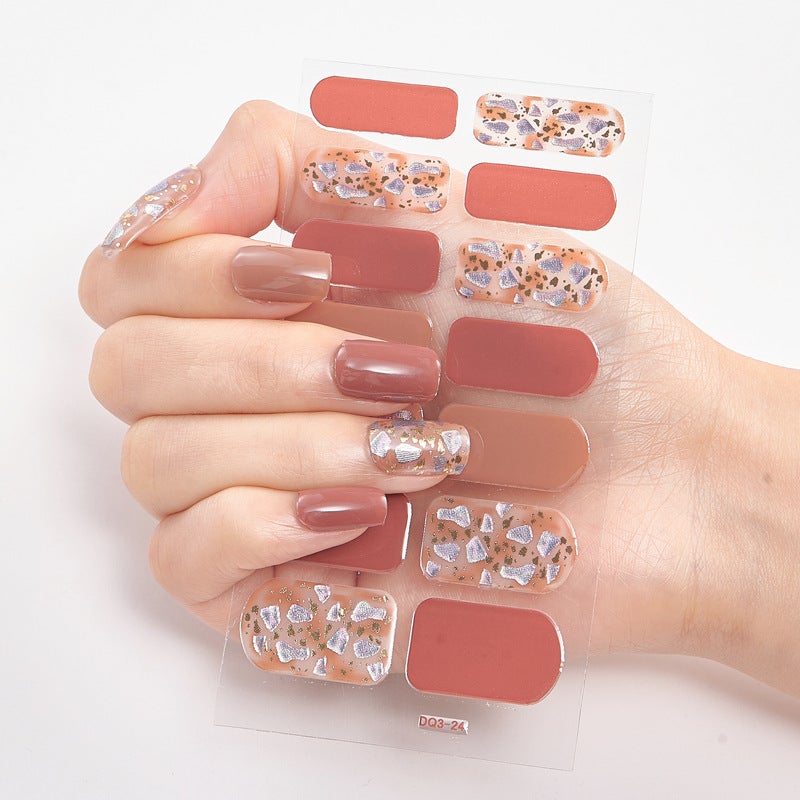 Nail Art Sticker Manufacturer Platform High-Quality Supply 3D Laser Stamping Craft Nail Polish Film Nail Sticker - Image 5