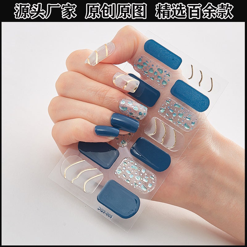 Nail Art Sticker Manufacturer Platform High-Quality Supply 3D Laser Stamping Craft Nail Polish Film Nail Sticker - Image 2