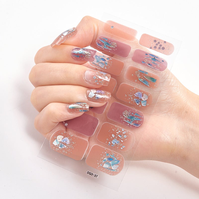 Nail Art Sticker Manufacturer Platform High-Quality Supply 3D Laser Stamping Craft Nail Polish Film Nail Sticker - Image 3