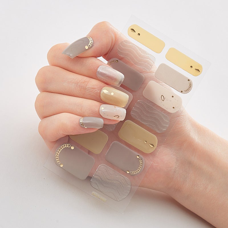 Nail Art Sticker Manufacturer Platform High-Quality Supply 3D Laser Stamping Craft Nail Polish Film Nail Sticker - Image 1