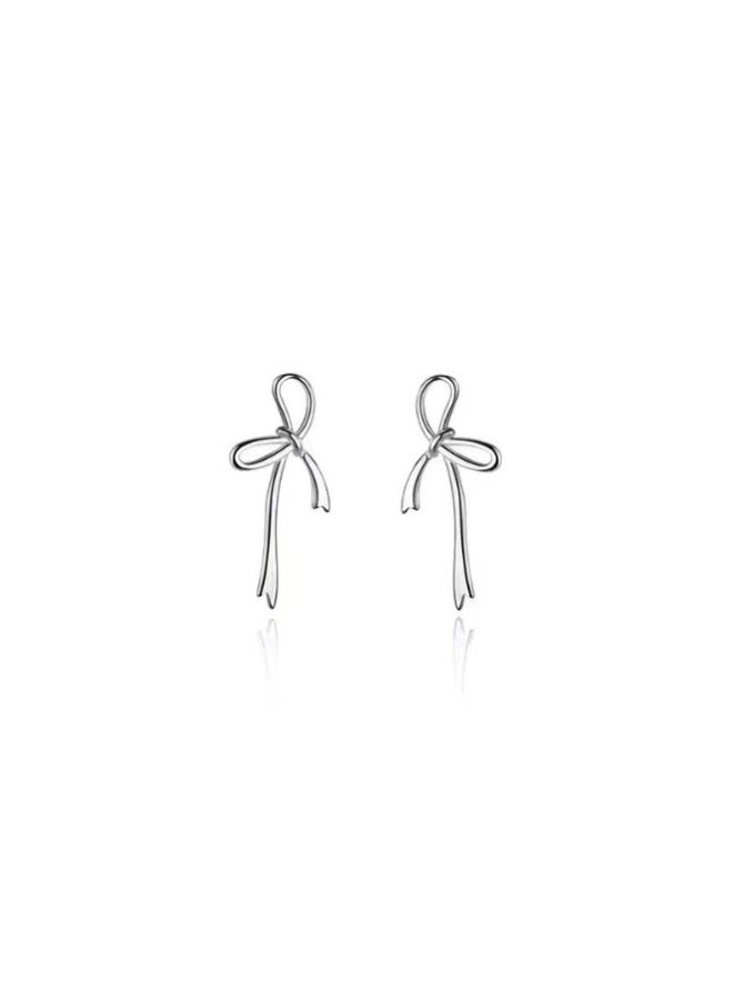 Goolsky Fashion Tassel Bow Ribbon Stud Earrings – Sweet & Elegant Lightweight Boutique Jewelry - Image 4