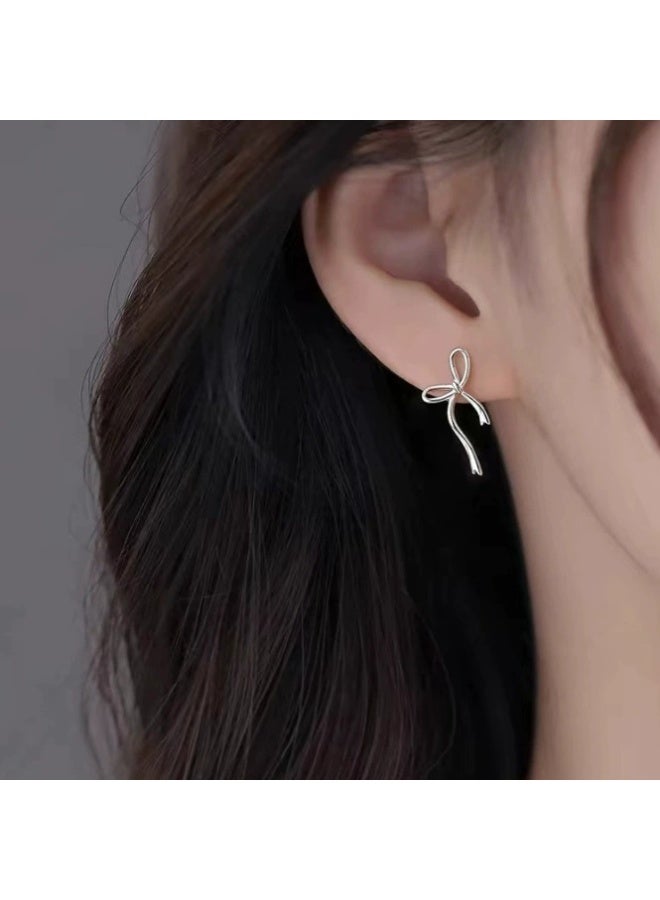 Goolsky Fashion Tassel Bow Ribbon Stud Earrings – Sweet & Elegant Lightweight Boutique Jewelry - Image 5