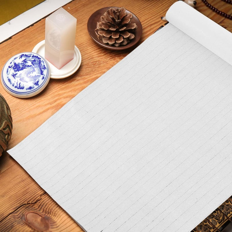 EXAOMBLE Multi-Function Chinese Art Rice Paper Roll 48cm X 20m Professional Calligraphy and Painting Practice Paper for Artists and Students White Handmade for Brush Writing and Tracing - Image 5