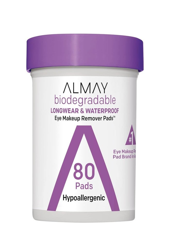 Almay Longwear and Waterproof Eye Makeup Remover Pads, 80 Count (Pack of 4) - Image 1