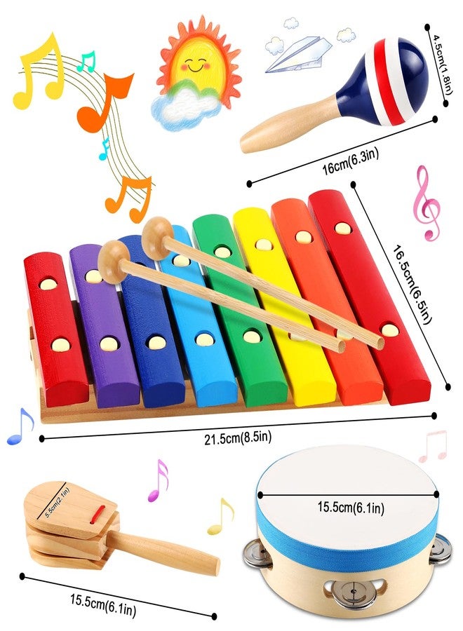 LOOIKOOS Baby Musical Instruments Montessori Wooden Toys for Toddlers 1-3,Percussion Instruments Set for Kids Preschool Educational Musical Toys for Boys and Girls Gifts - Image 2