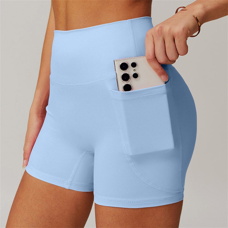 general Sports Short with Pockets Women Cycling Shorts Gym Fitness Yoga Shorts Sexy Push Up Running Tights Athletic Sportswear Female - Image 1