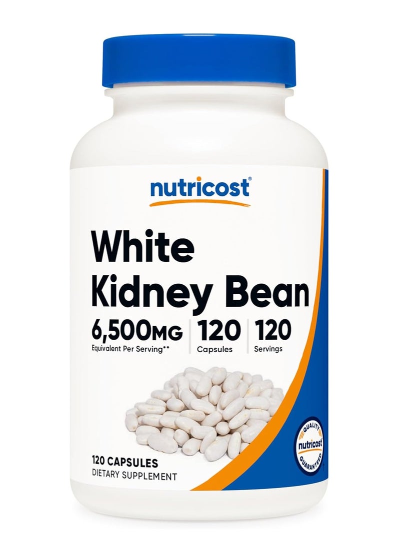 Nutricost White Kidney Bean Capsules 650mg 120 Caps - Image 1