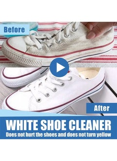 JUE-FISH White Shoe Cleaner, Shoe Cleaner, Re-Color and Polish Smooth Leather Shoes and Boots,Sneaker Cleaner White Shoes, White Rubber Sole Shoe Cleaner  - Image 5
