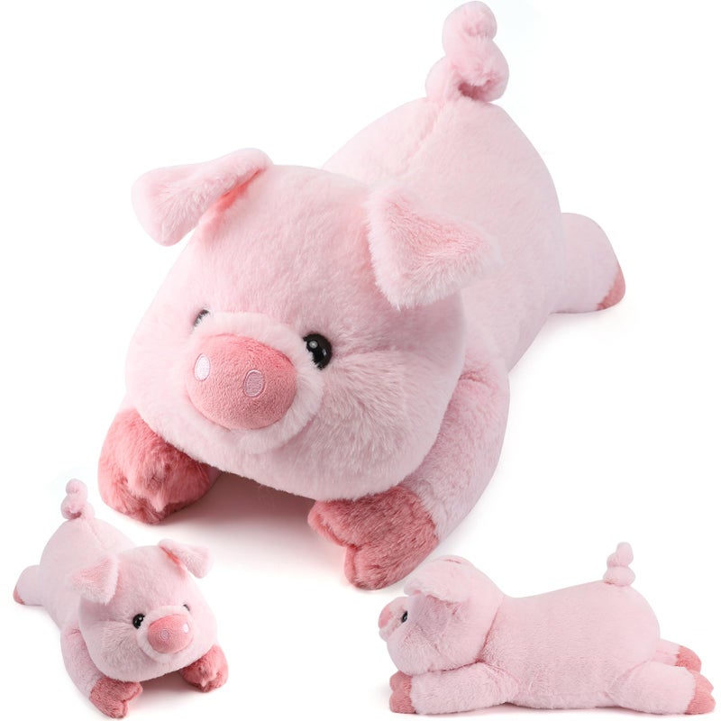 gnomantic Pig Weighted Stuffed Animals - 22 Inch 4.5 Pounds Weighted Plushies Pig - Big Plush Stuffed Animals Pillow - Cute Plush Toys Gifts for Kids & Adults - Image 1