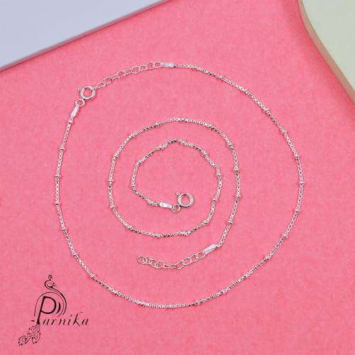 Parnika MJ 925 Beautiful Silver Payal Anklets In Pure 92.5 Sterling Silver For Women & Girls | With Certificate Of Authenticity | Pure Chandi Payal | Gift For Her |(Box - 1 Pc) - Image 4