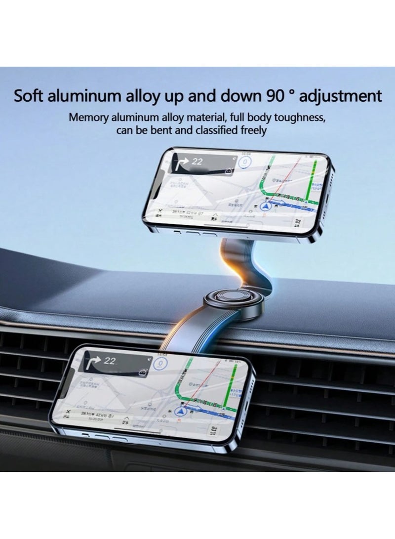 حامل هاتف للسيارة على لوحة القيادة مع مغناطيس قوي وحلقة معدنية دوران 360 درجة - Image 4