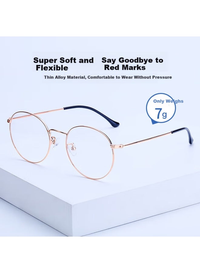 Vegoos Blue Light Blocking Radiation Protection Gl Uni Non-prescription Clear Lens Round Frame Anti-blue Light Computer And Phone Eyewear - Image 3