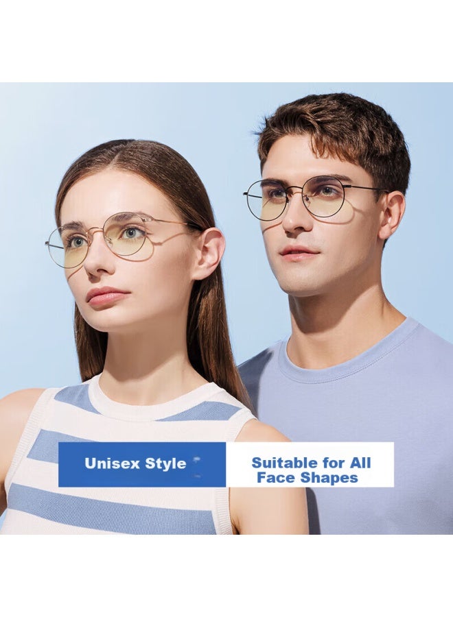 Vegoos Blue Light Blocking Radiation Protection Gl Uni Non-prescription Clear Lens Round Frame Anti-blue Light Computer And Phone Eyewear - Image 2