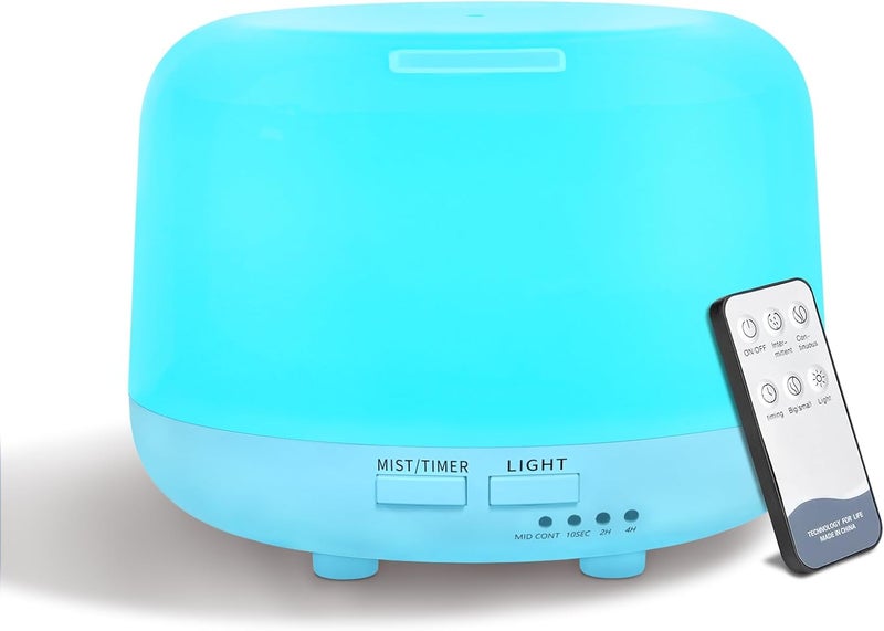 Marchred 300ML Essential Oil Diffuser with Remote Control, 7 LED Color Changing Light, 8 Hour Cool Mist Fragrance Air Humidifier - Image 1