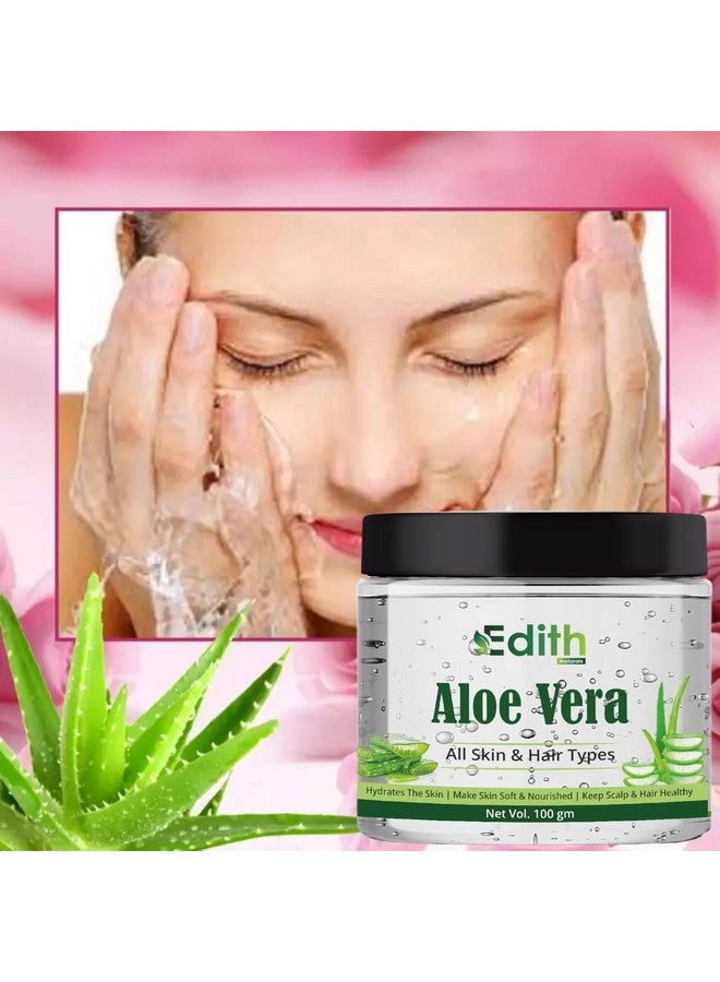Edith Aloe Vera Gel for All Skin and Hair Types, 100g - Image 2