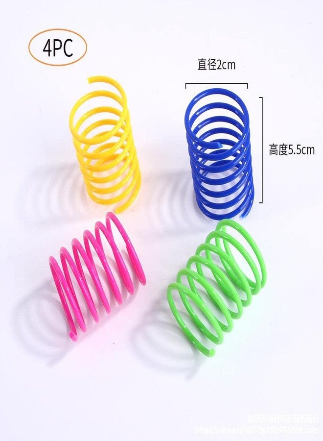 BUSHIKO Cat Spring Toy, Cat Kittens Toys Plastic Coil Spiral Springs for Swatting, Biting, Hunting, and Active Healthy Play (Random Color) - Image 4