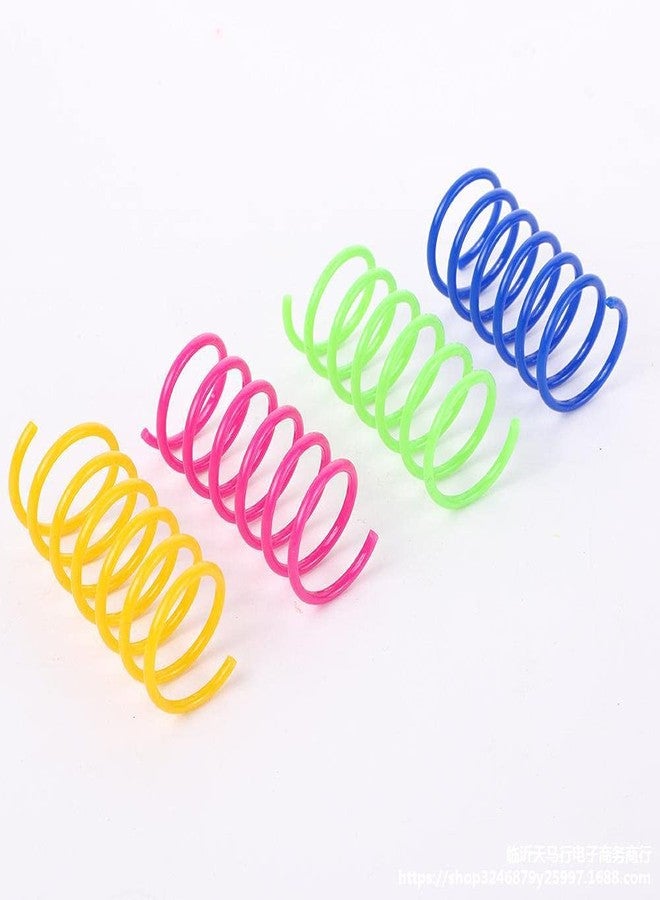 BUSHIKO Cat Spring Toy, Cat Kittens Toys Plastic Coil Spiral Springs for Swatting, Biting, Hunting, and Active Healthy Play (Random Color) - Image 2