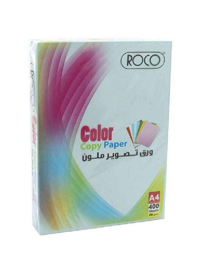 ROCO Color Copy Paper Plain Blue A4 80gsm 400 Sheets - Image 1