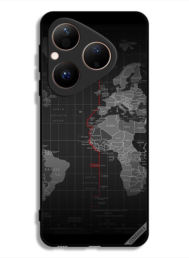 Covernex Huawei Pura 80 Protective Case Cover World Map - Image 1